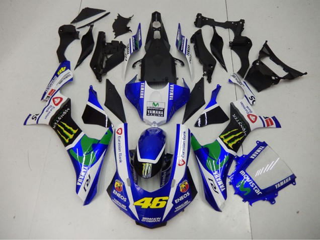 R1 15-19 Motorrad Verkleidungen - Blau Blau Weiß ENEOS Movistar 46 R1 15-19 Motorrad Verkleidungen - Blau Blau Weiß ENEOS Movistar 46