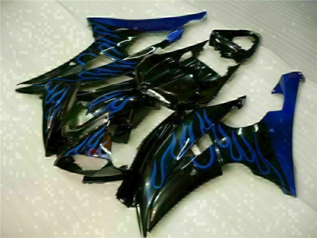 R6 08-16 Motorrad Verkleidungen - Blau Flamme Schwarz R6 08-16 Motorrad Verkleidungen - Blau Flamme Schwarz