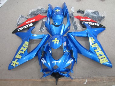 GSXR 600 K8 08-10 Motorrad Verkleidungen - Blau Gelb Rizla Weiß Motul