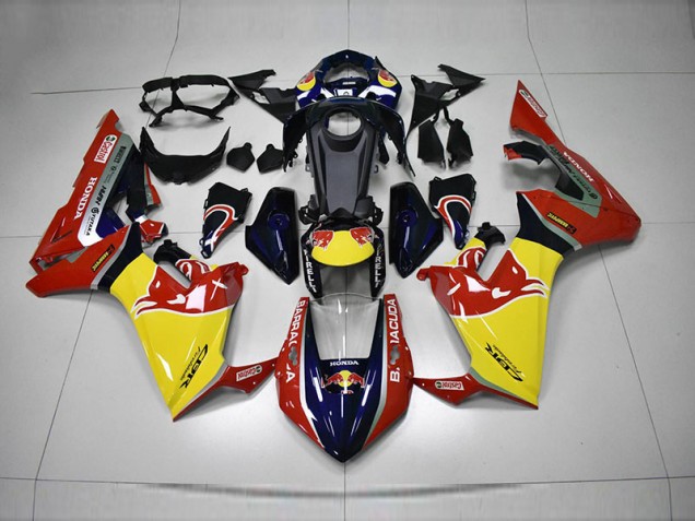 CBR 1000 RR 17-23 Motorrad Verkleidungen - Blau Gelb Rot Rot Bull CBR 1000 RR 17-23 Motorrad Verkleidungen - Blau Gelb Rot Rot Bull