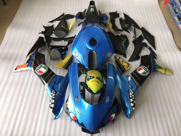 R1 15-19 Motorrad Verkleidungen - Blau Hai R1 15-19 Motorrad Verkleidungen - Blau Hai