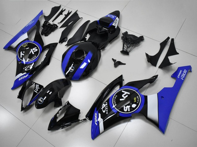R6 08-16 Motorrad Verkleidungen & Plastik - Blau Schwarz R6 08-16 Motorrad Verkleidungen & Plastik - Blau Schwarz