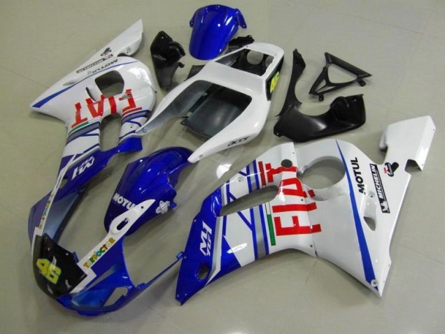 R6 98-02 Motorrad Verkleidungen - Blau Weiß Fiat R6 98-02 Motorrad Verkleidungen - Blau Weiß Fiat