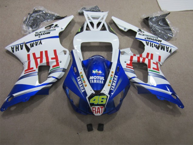 R1 98-99 Motorrad Verkleidungen - Blau Weiß Motul Fiat 46 R1 98-99 Motorrad Verkleidungen - Blau Weiß Motul Fiat 46