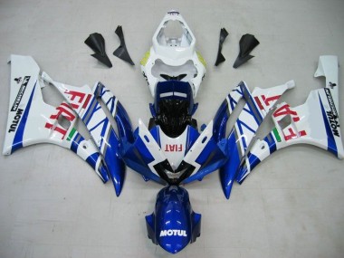 R6 06-07 Motorrad Verkleidungen - Blau Weiß Motul Rot Fiat