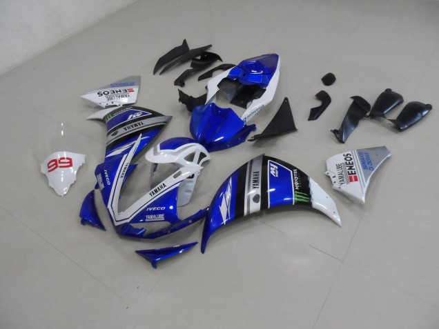 R1 09-11 Motorrad Vollverkleidung - Blau Weiß R1 09-11 Motorrad Vollverkleidung - Blau Weiß