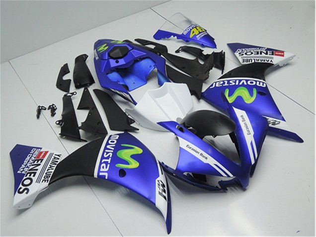 R1 12-14 Motorrad Verkleidungen - Blau Weiß Schwarz R1 12-14 Motorrad Verkleidungen - Blau Weiß Schwarz
