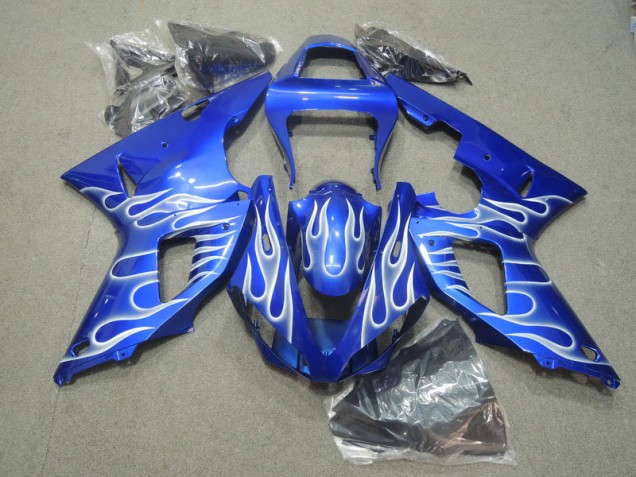 R1 00-01 Motorrad Verkleidungen - Blau Weiße Flamme R1 00-01 Motorrad Verkleidungen - Blau Weiße Flamme