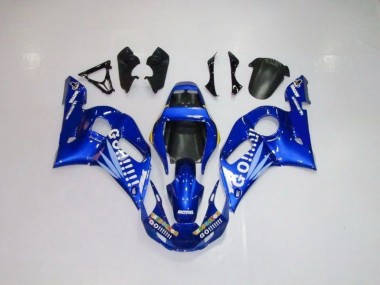 R6 98-02 Motorrad Verkleidungen - Blau Weiße Go Motul
