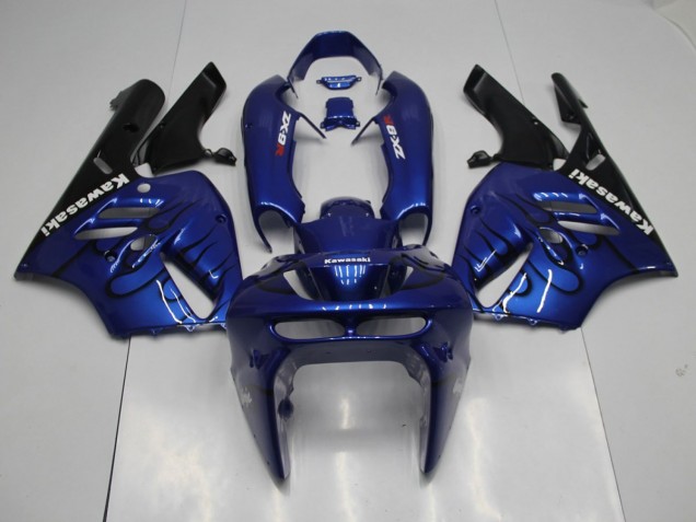 ZX9R 94-97 Motorrad Verkleidungen - Blau schwarze Flamme ZX9R 94-97 Motorrad Verkleidungen - Blau schwarze Flamme