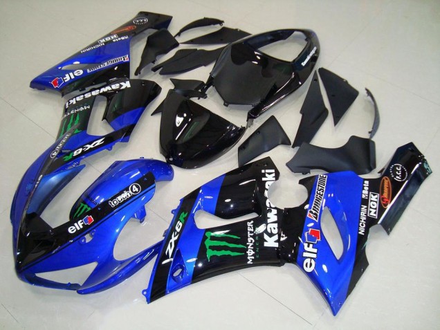ZX6R 05-06 Motorrad Verkleidungen - Bonbon blau Monster ZX6R 05-06 Motorrad Verkleidungen - Bonbon blau Monster