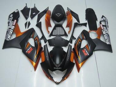 GSXR 1000 K5 05-06 Motorrad Verkleidungen - Braun und Matt schwarz