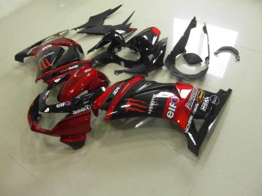 ZX 250R 08-12 Motorrad Verkleidungen - Candy Rot Monster