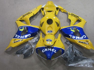 CBR 1000 RR 06-07 Motorrad Verkleidungen - Gelb Blau Camel
