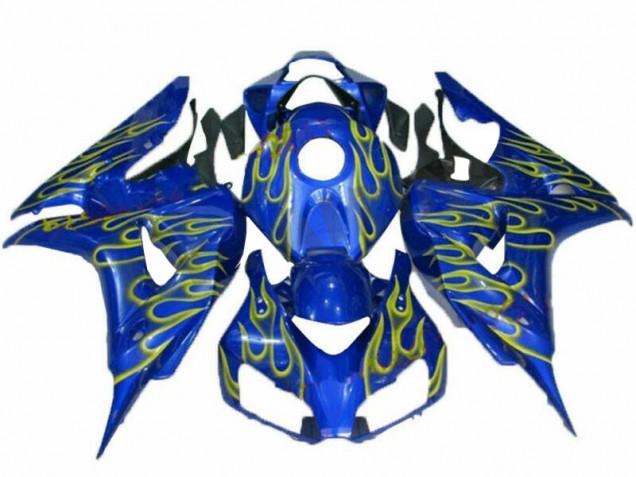 CBR 1000 RR 06-07 Motorrad Verkleidungen - Gelb Flamme Blau CBR 1000 RR 06-07 Motorrad Verkleidungen - Gelb Flamme Blau