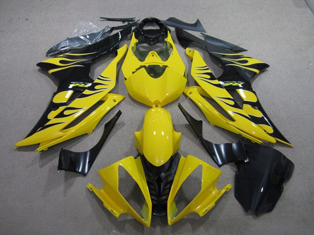 R6 08-16 Motorrad Verkleidungen - Gelb Schwarz Flamme R6 08-16 Motorrad Verkleidungen - Gelb Schwarz Flamme