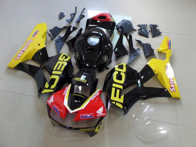 CBR 600 RR 13-21 Motorrad Verkleidungen - Gelb Schwarz Geico CBR 600 RR 13-21 Motorrad Verkleidungen - Gelb Schwarz Geico