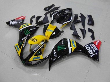 R1 09-11 Motorrad Verkleidung - Gelb Schwarz Monster