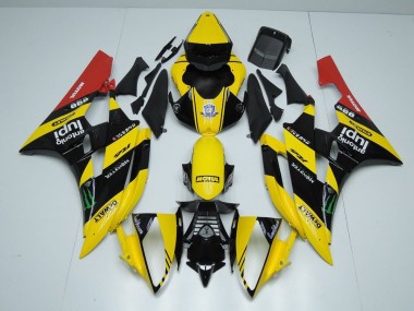 R6 06-07 Motorrad Verkleidungen - Gelb Schwarz Monster