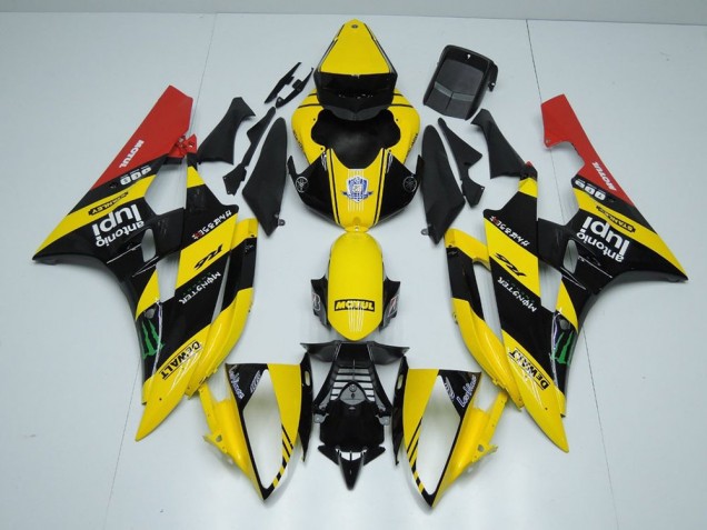 R6 06-07 Motorrad Verkleidungen - Gelb Schwarz Monster R6 06-07 Motorrad Verkleidungen - Gelb Schwarz Monster