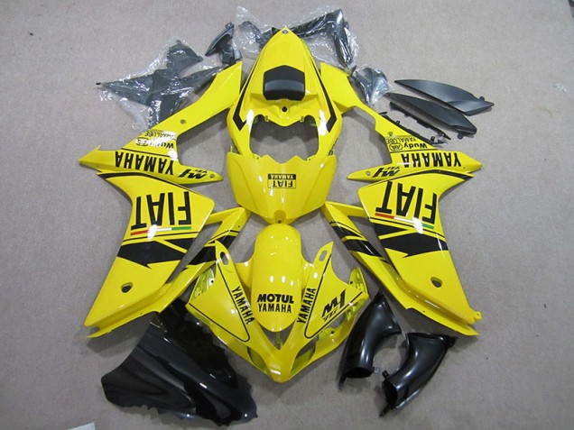 R1 07-08 Motorrad Verkleidungen - Gelb Schwarz Motul Fiat R1 07-08 Motorrad Verkleidungen - Gelb Schwarz Motul Fiat