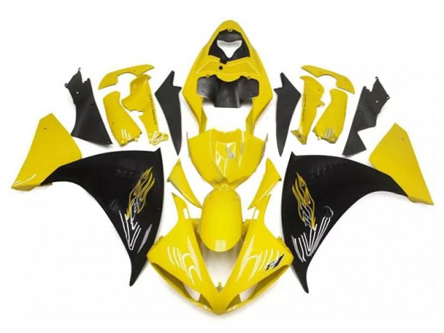 R1 09-11 Motorrad Verkleidungen - Gelb Schwarz R1 09-11 Motorrad Verkleidungen - Gelb Schwarz