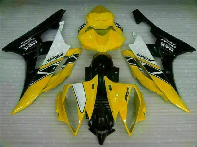 R6 06-07 Motorrad Verkleidungen - Gelb Schwarz R6 06-07 Motorrad Verkleidungen - Gelb Schwarz
