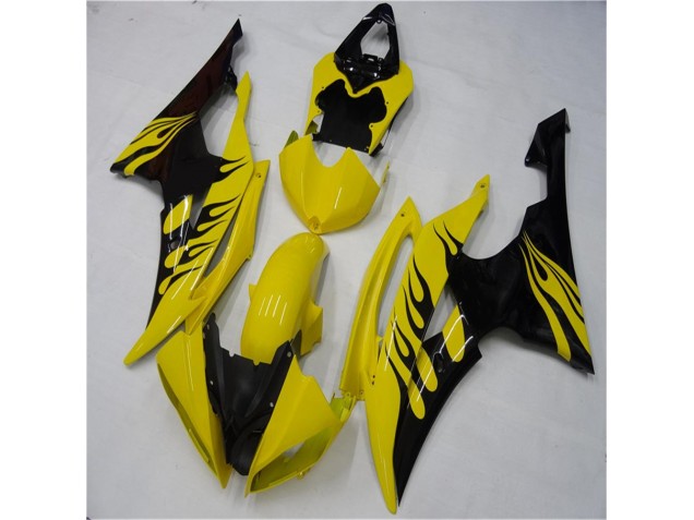 R6 08-16 Motorrad Verkleidung - Gelb Schwarz R6 08-16 Motorrad Verkleidung - Gelb Schwarz