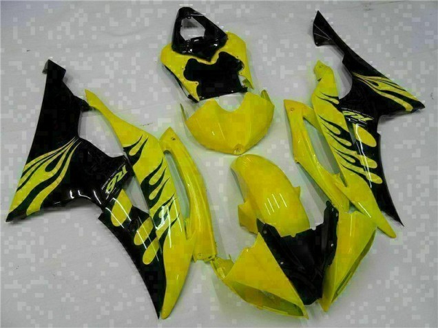 R6 08-16 Motorrad Verkleidungen - Gelb Schwarz R6 08-16 Motorrad Verkleidungen - Gelb Schwarz
