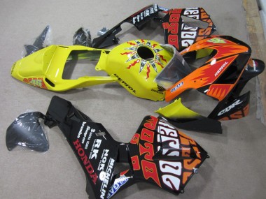 CBR 600 RR 03-04 Motorrad Verkleidungen - Gelb Schwarz Repsol 46