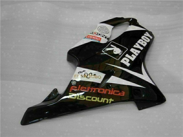 CBR 600 F4i 01-03 Motorrad Verkleidungen - Gelb Silber Schwarz Playboy CBR 600 F4i 01-03 Motorrad Verkleidungen - Gelb Silber Schwarz Playboy