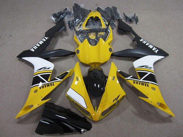R1 04-06 Motorrad Verkleidungen - Gelb Weiß Schwarz R1 04-06 Motorrad Verkleidungen - Gelb Weiß Schwarz
