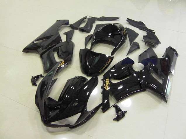 ZX6R 05-06 Motorrad Verkleidungen - Glänzend Schwarz Gold Aufkleber ZX6R 05-06 Motorrad Verkleidungen - Glänzend Schwarz Gold Aufkleber