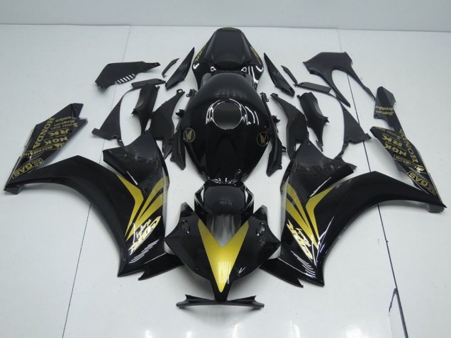 CBR 1000 RR 12-16 Motorrad Verkleidungen - Glänzend Schwarz und Gold CBR 1000 RR 12-16 Motorrad Verkleidungen - Glänzend Schwarz und Gold