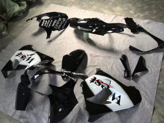 ZX9R 00-01 Motorrad Verkleidungen - Glänzend schwarz Weiß ZX9R 00-01 Motorrad Verkleidungen - Glänzend schwarz Weiß