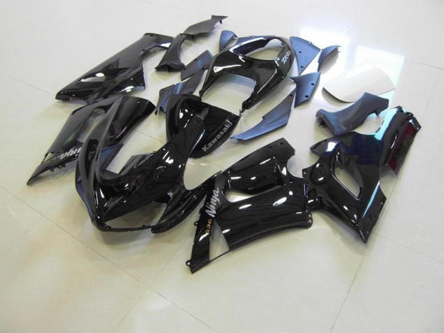 ZX6R 05-06 Motorrad Verkleidungen - Glänzend schwarz silberne Aufkleber ZX6R 05-06 Motorrad Verkleidungen - Glänzend schwarz silberne Aufkleber