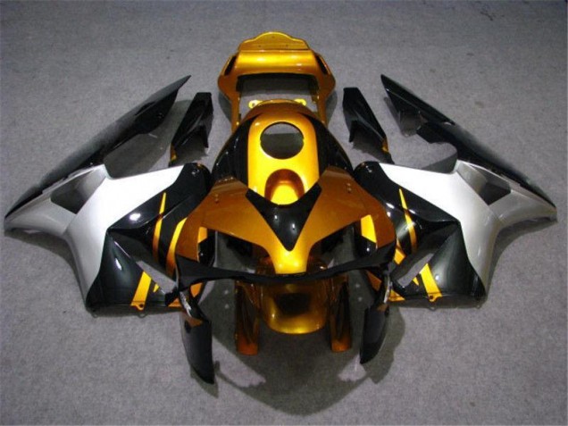 CBR 600 RR 03-04 Motorrad Verkleidungen - Gold Silber Schwarz CBR 600 RR 03-04 Motorrad Verkleidungen - Gold Silber Schwarz