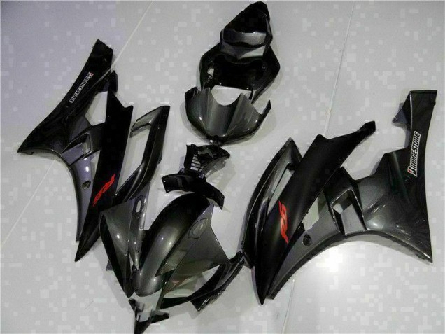 R6 06-07 Motorrad Verkleidungen - Grau Schwarz R6 06-07 Motorrad Verkleidungen - Grau Schwarz