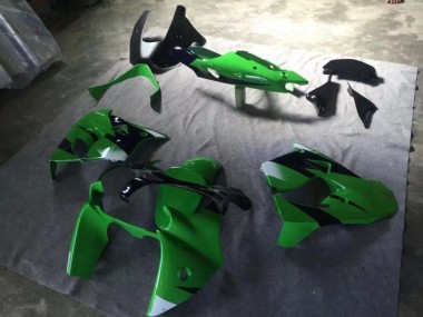 ZX9R 00-01 Motorrad Verkleidungen - Grün Matt Schwarz Tintenblau