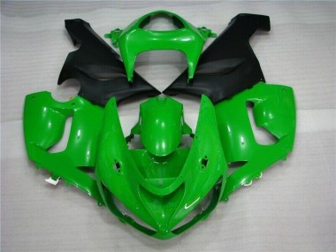 ZX6R 05-06 Motorrad Verkleidungen - Grün Matt schwarz