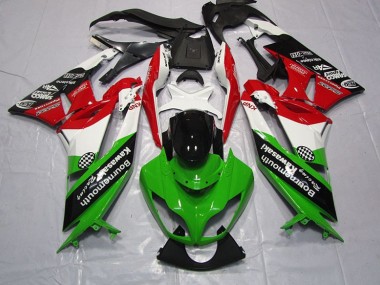 ZX6R 09-12 Motorrad Verkleidungen - Grün Rot