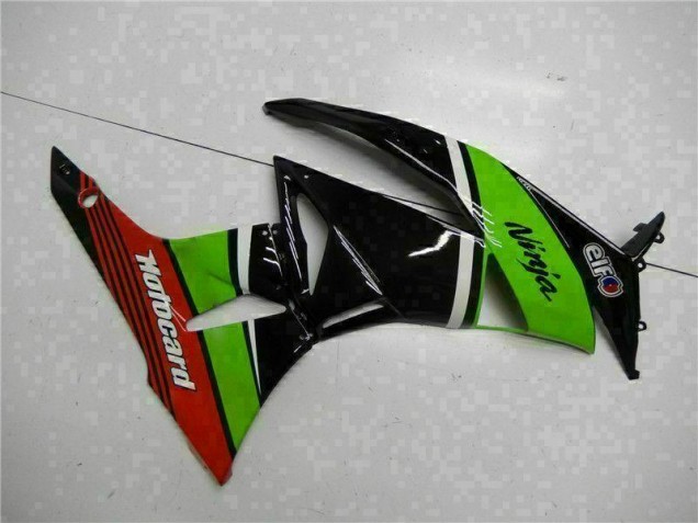 ZX6R 09-12 Motorrad Verkleidungen - Grün Schwarz Rot ZX6R 09-12 Motorrad Verkleidungen - Grün Schwarz Rot