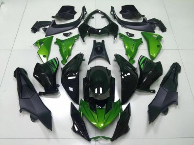 Z800 13-16 Motorrad Verkleidungen - Grün Schwarz
