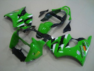 ZX6R 00-02 Motorrad Verkleidungen Komplett Sets - Grün Schwarz