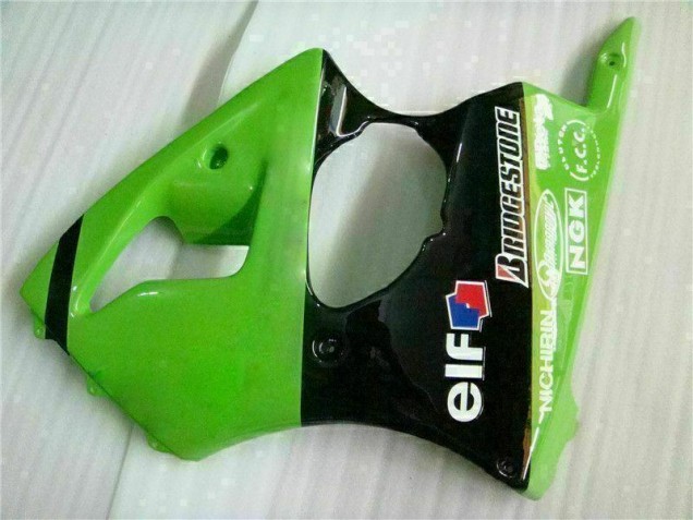 ZX6R 00-02 Motorrad Vollverkleidung - Grün Schwarz ZX6R 00-02 Motorrad Vollverkleidung - Grün Schwarz