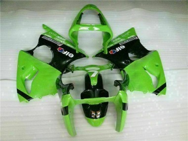 ZX6R 00-02 Motorrad Vollverkleidung - Grün Schwarz