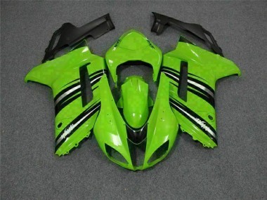 ZX6R 07-08 Motorrad Verkleidungen - Grün Schwarz