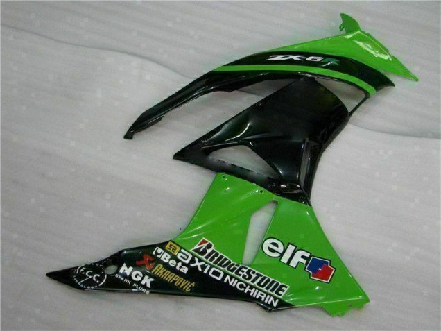 ZX6R 09-12 Motorrad Verkleidungen - Grün Schwarz ZX6R 09-12 Motorrad Verkleidungen - Grün Schwarz