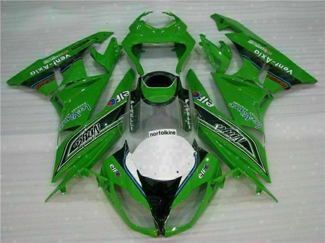 ZX6R 09-12 Motorrad Verkleidungen - Grün Schwarzer LeoVince ZX6R 09-12 Motorrad Verkleidungen - Grün Schwarzer LeoVince