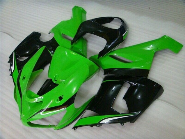 ZX6R 05-06 Motorrad Verkleidungen - Grün Weiß Schwarz ZX6R 05-06 Motorrad Verkleidungen - Grün Weiß Schwarz